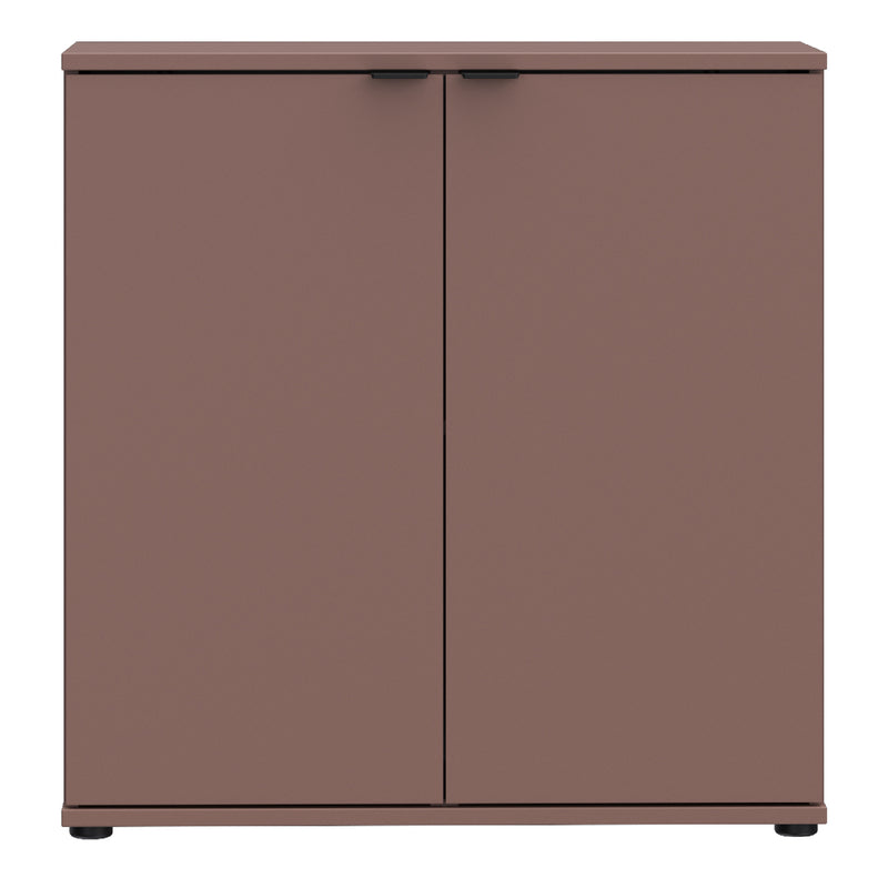 Ganymede 2 Door Cupboard in Terracotta — side angle