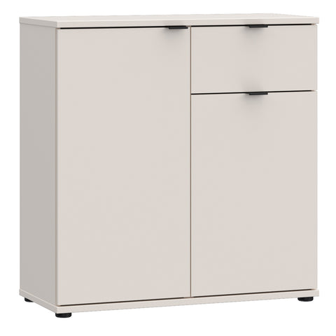 Ganymede 2 Door Cupboard with Drawer in Sand — front view