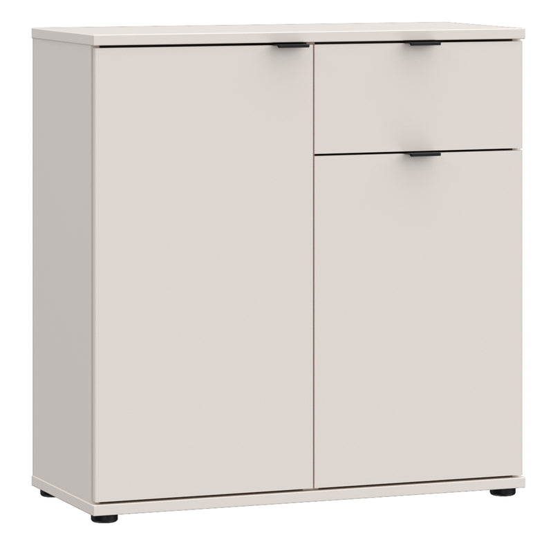 Ganymede 2 Door Cupboard with Drawer in Sand — front view