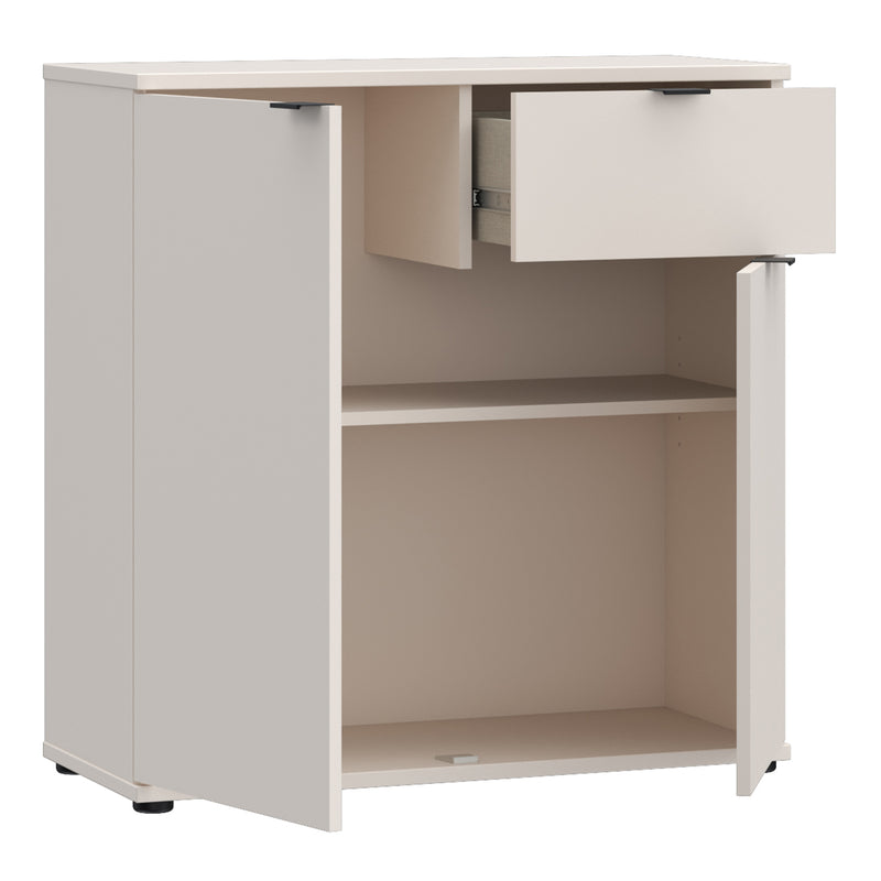 Ganymede 2 Door Cupboard with Drawer in Sand — detail view
