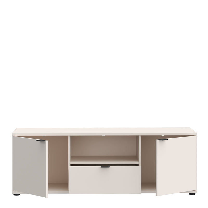 Ganymede TV Unit with Open Shelf, Drawer & 2 Doors in Sand — alternative angle