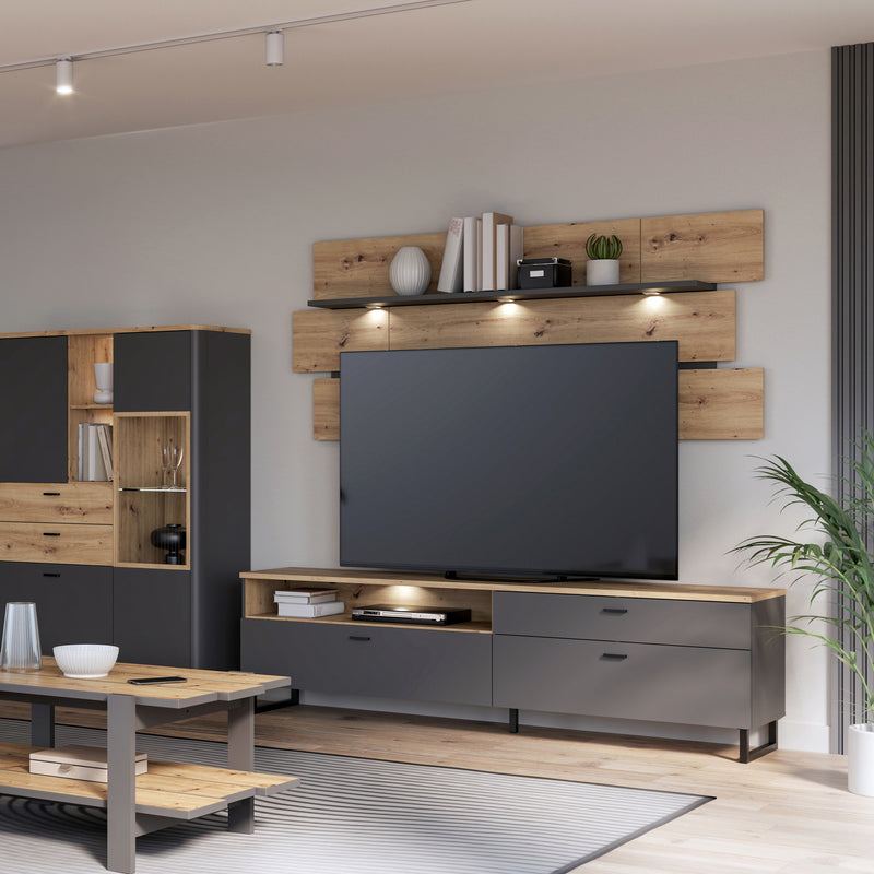 Klara Wall Shelf inc LED Lighting — detail view