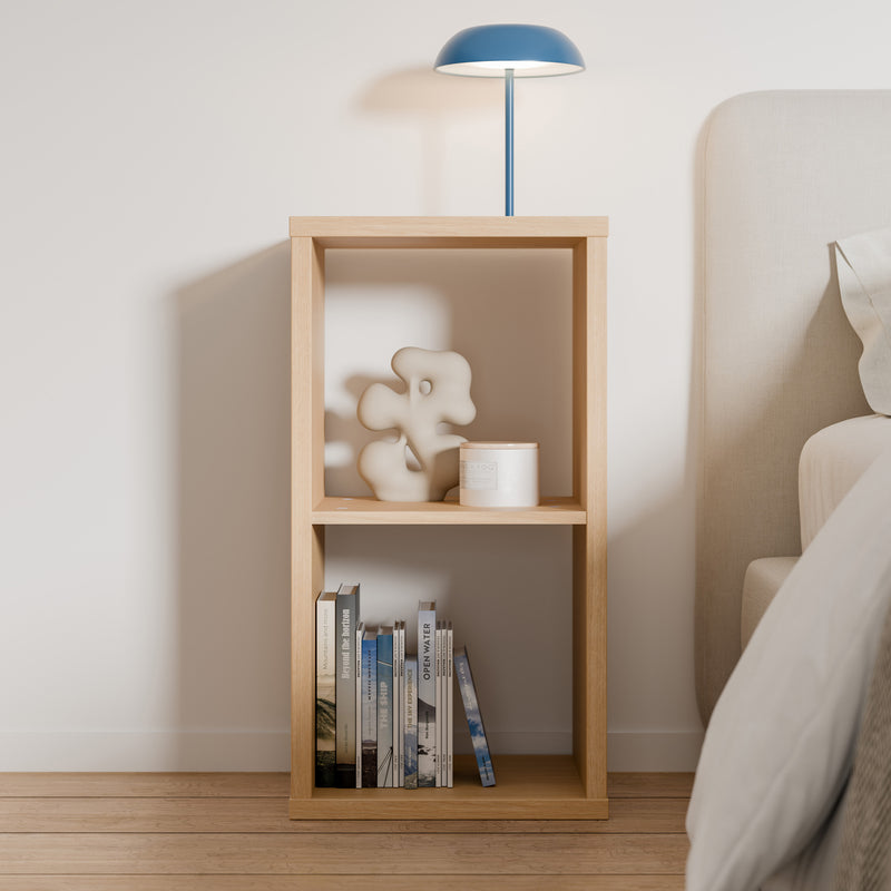 Mauro 1 Shelf Storage Unit in Elegancia Oak — view 4l