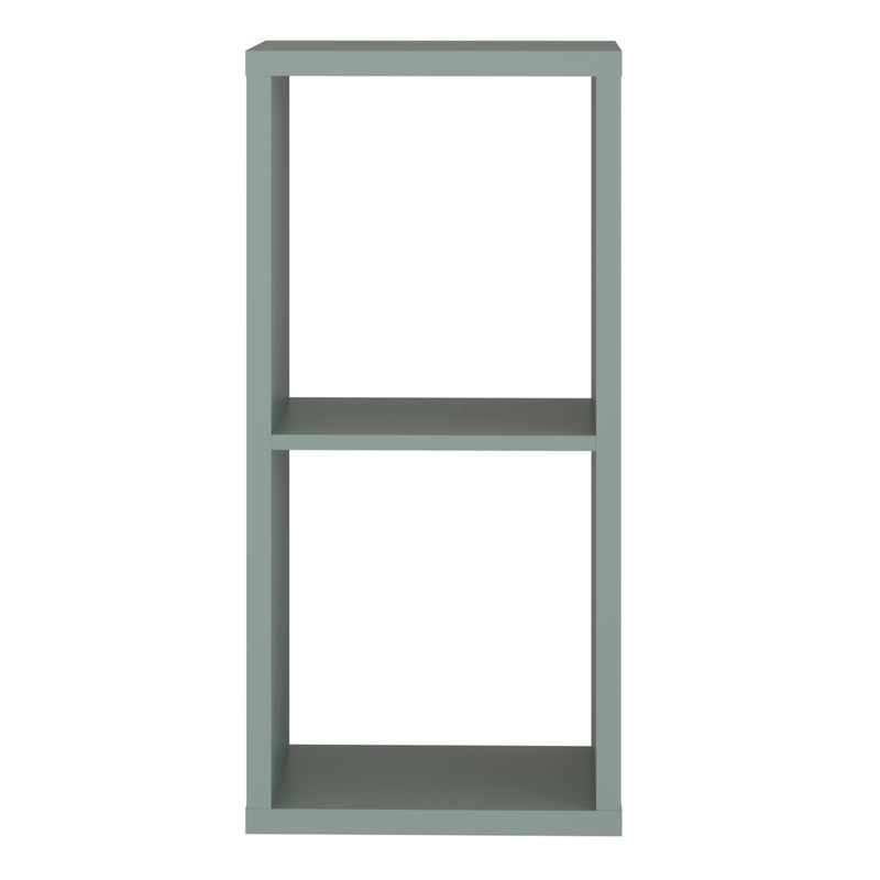 Mauro 1 Shelf Storage Unit in Sage Green — side angle