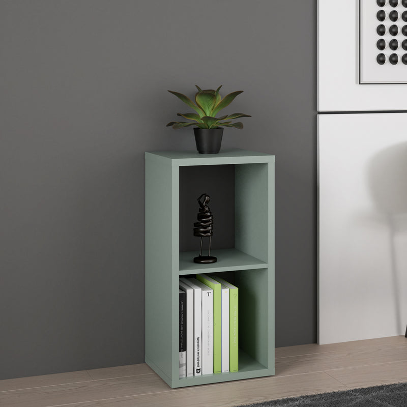 Mauro 1 Shelf Storage Unit in Sage Green — view 4l
