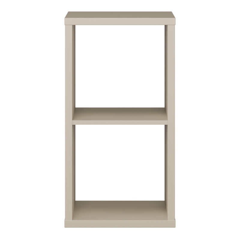 Mauro 1 Shelf Storage Unit in Taupe — side angle