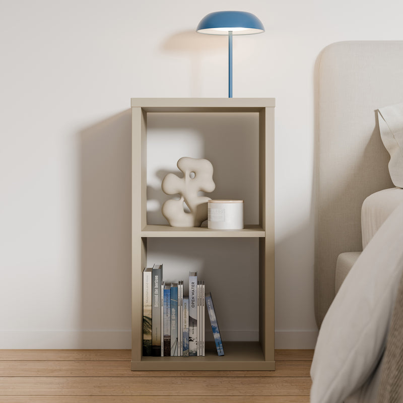 Mauro 1 Shelf Storage Unit in Taupe — view 4l