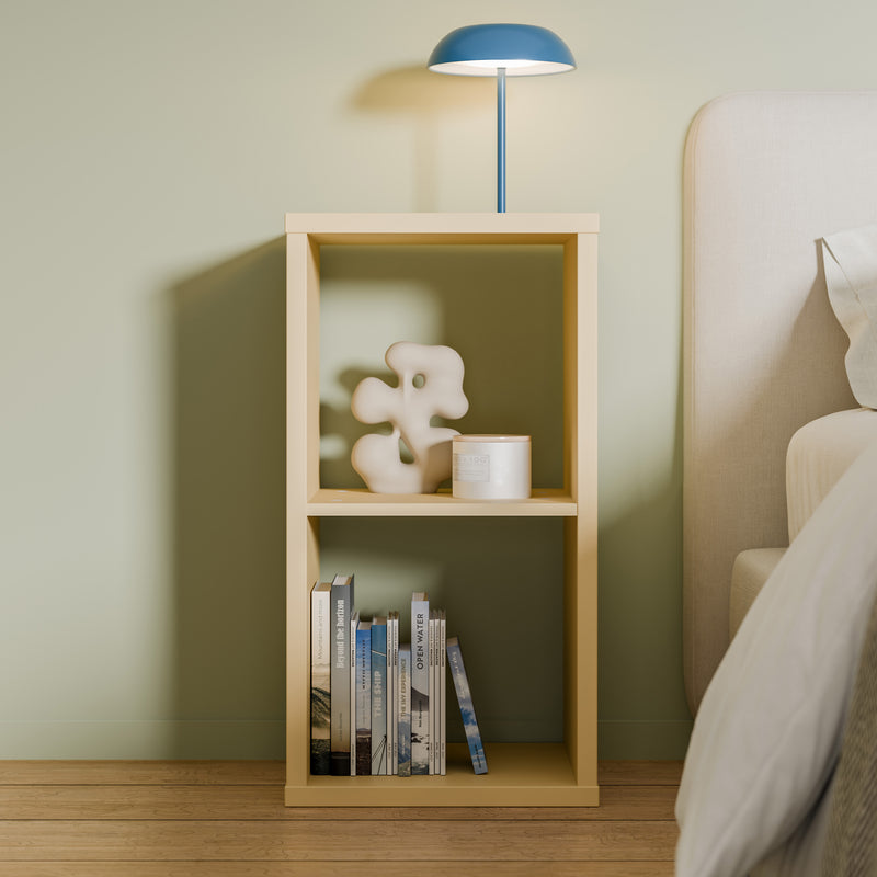 Mauro 1 Shelf Storage Unit in Yellow — view 4l