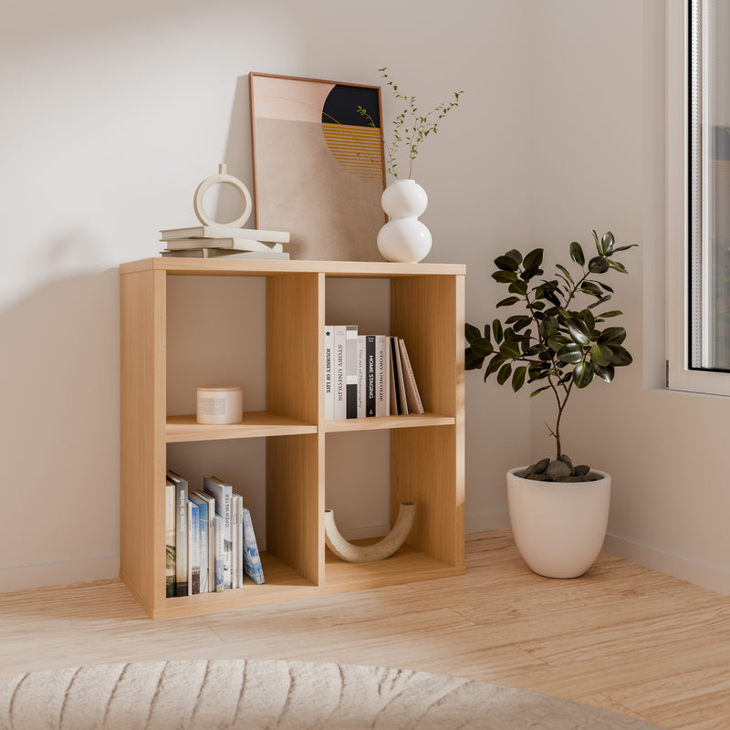 Mauro 2x2 Storage Unit in Elegancia Oak — view 4l
