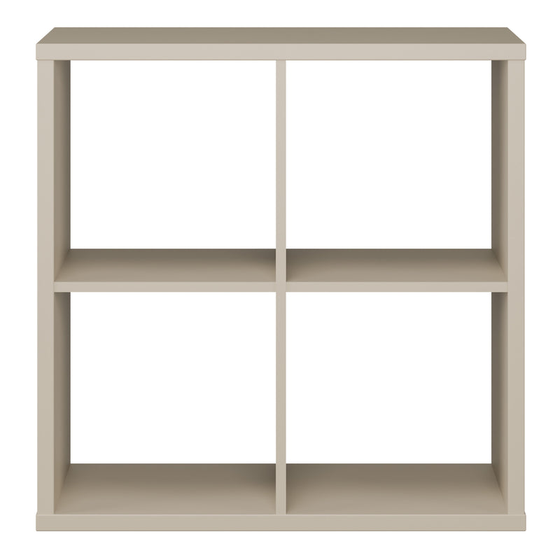 Mauro 2x2 Storage Unit in Taupe — side angle