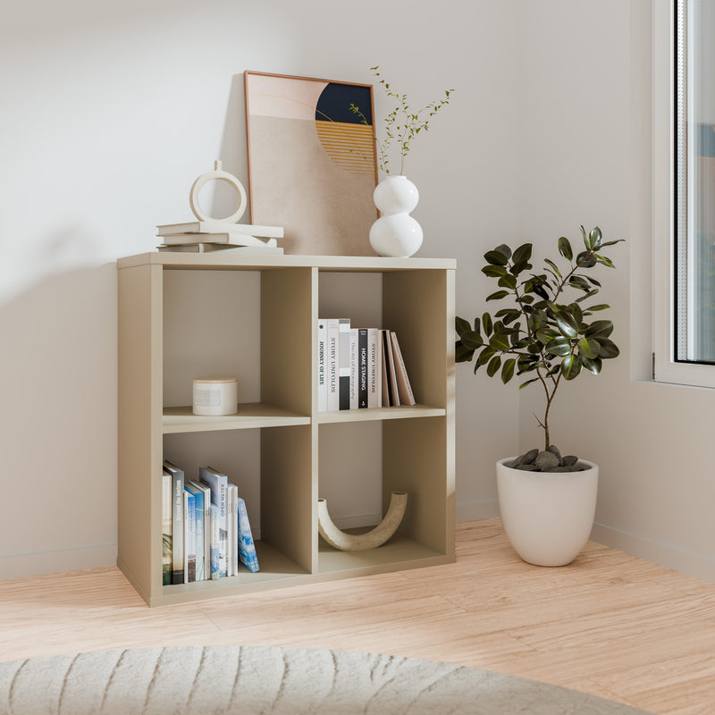 Mauro 2x2 Storage Unit in Taupe — view 4l