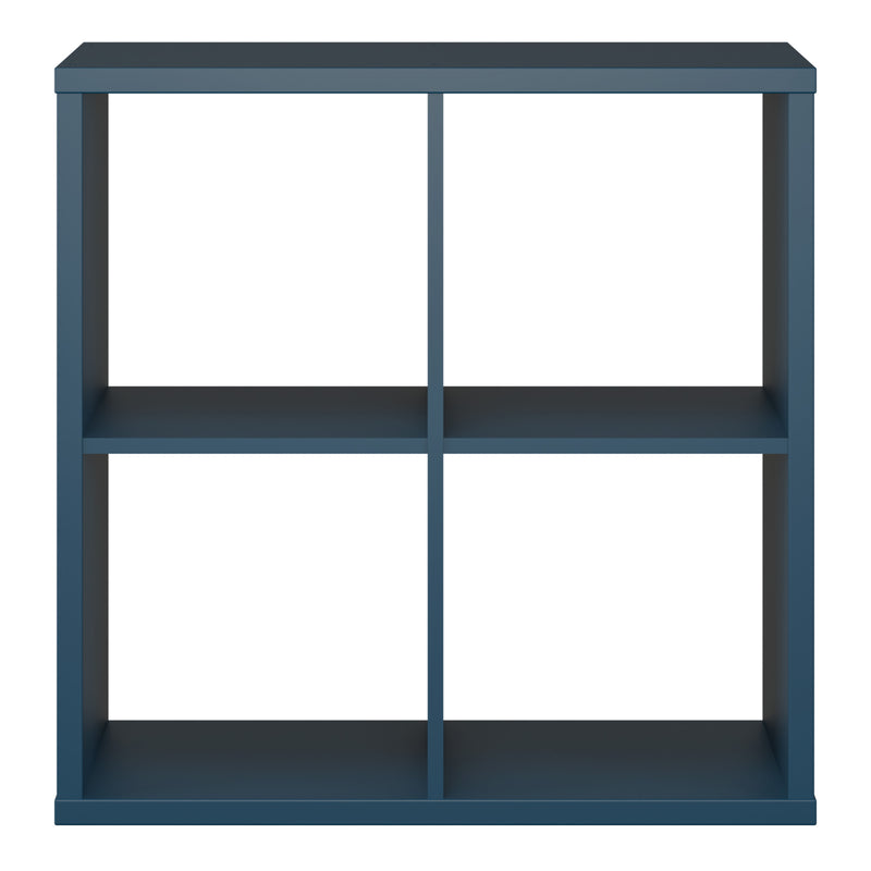 Mauro 2x2 Storage Unit in Blue — side angle