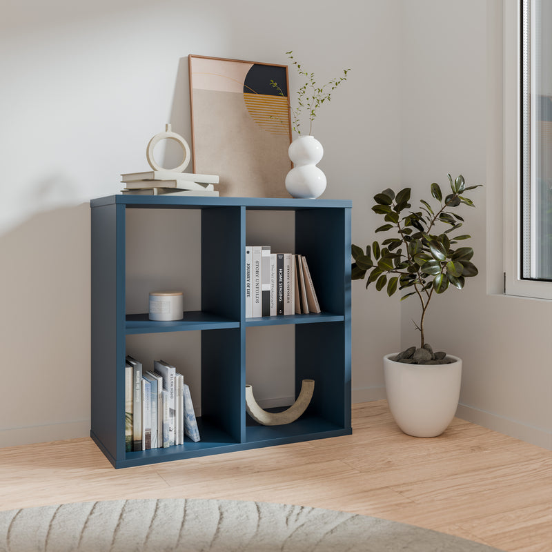 Mauro 2x2 Storage Unit in Blue — view 4l