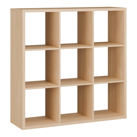 Mauro 3x3 Storage Unit in Elegancia Oak — front view