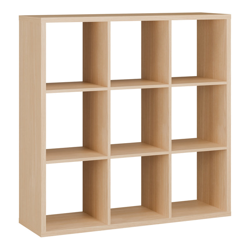 Mauro 3x3 Storage Unit in Elegancia Oak — front view