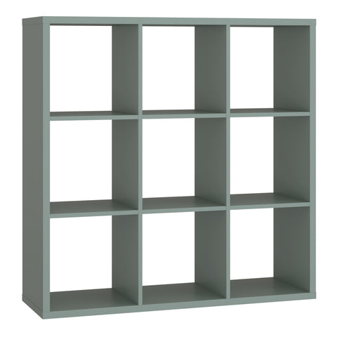 Mauro 3x3 Storage Unit in Sage Green — front view