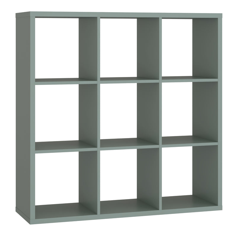 Mauro 3x3 Storage Unit in Sage Green — front view