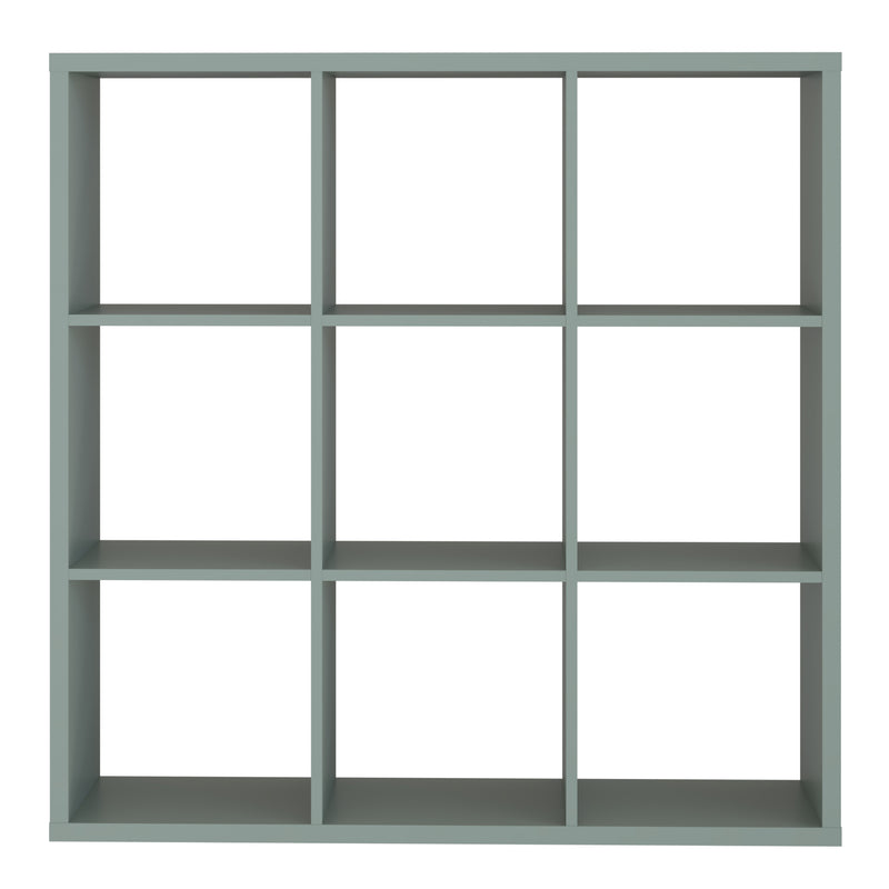 Mauro 3x3 Storage Unit in Sage Green — side angle