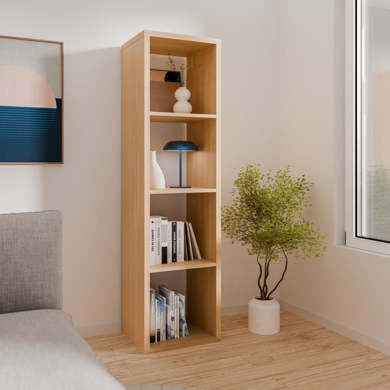 Mauro 3 Shelves Storage Unit in Elegancia Oak — view 4l