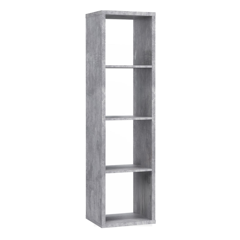 Mauro 3 Shelves Storage Unit in Concrete Grey — front view