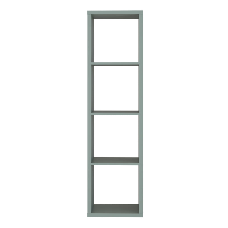Mauro 3 Shelves Storage Unit in Sage Green — side angle