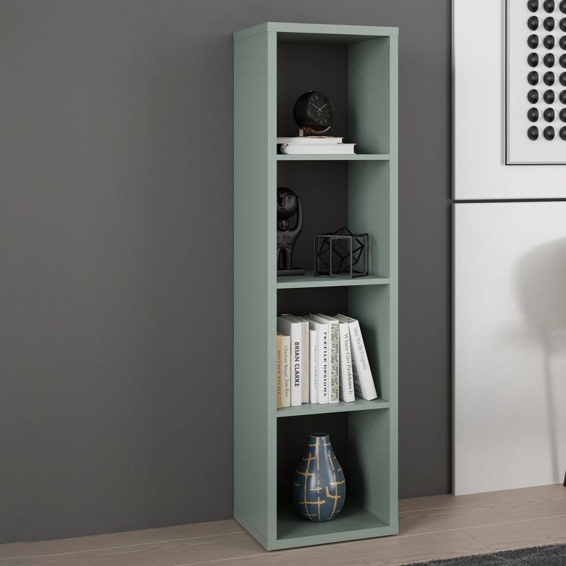 Mauro 3 Shelves Storage Unit in Sage Green — view 4l