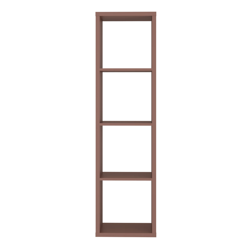 Mauro 3 Shelves Storage Unit in Terracotta — side angle