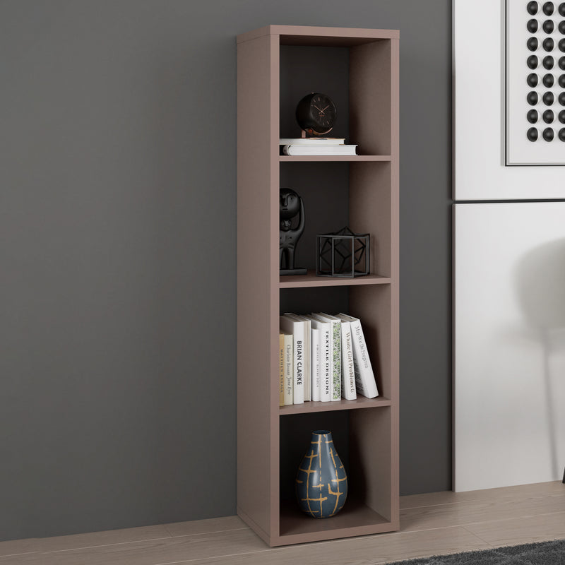 Mauro 3 Shelves Storage Unit in Terracotta — view 4l