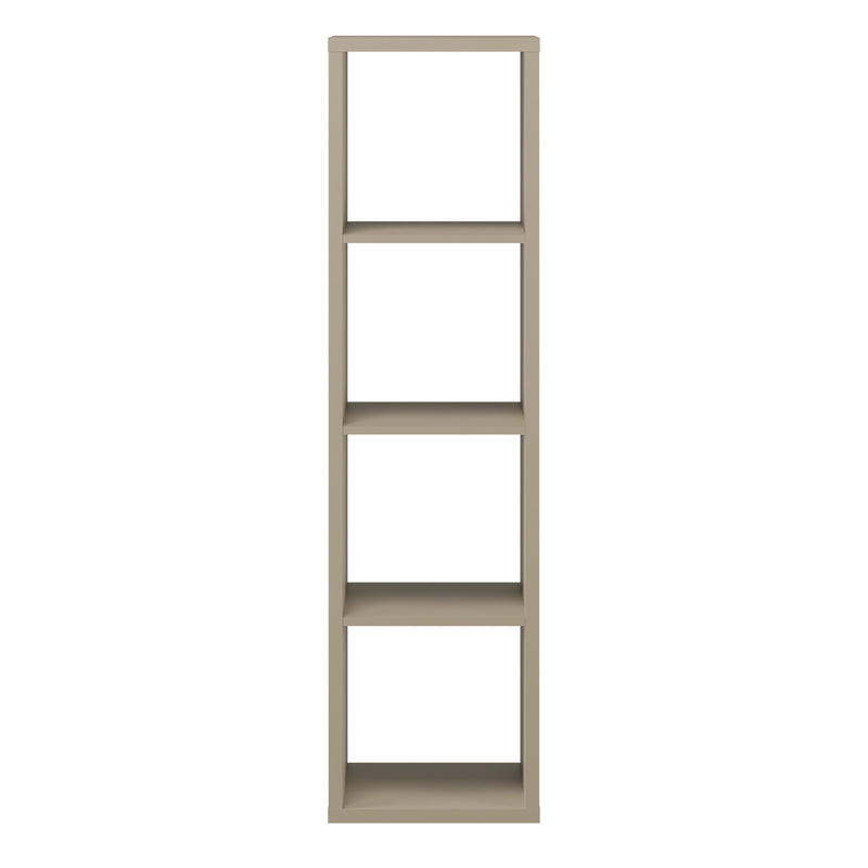 Mauro 3 Shelves Storage Unit in Taupe — side angle