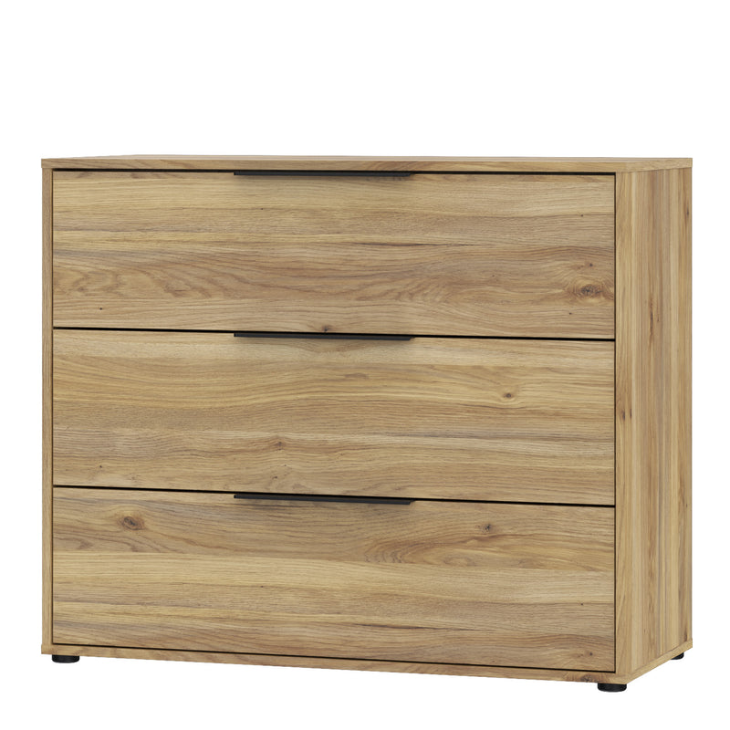 Orkney 3 Drawer Chest in Mauvella Oak — detail view