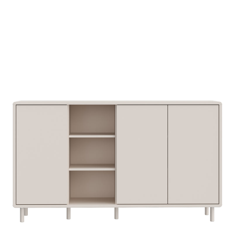 Playly 3 Door Sideboard in Sand — side angle