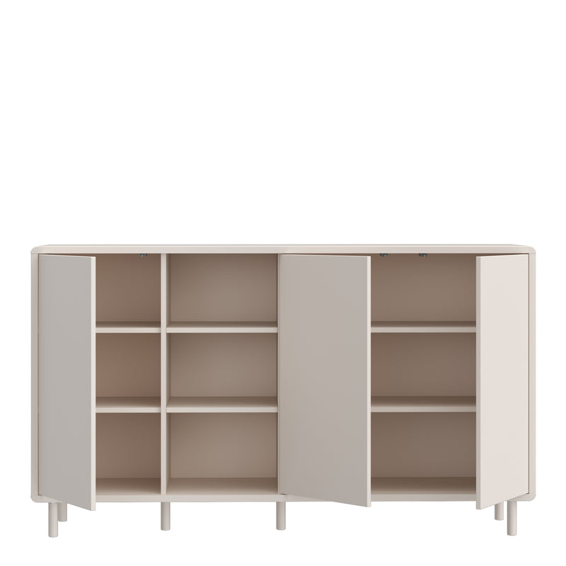 Playly 3 Door Sideboard in Sand — alternative angle