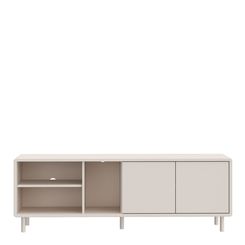 Playly TV Unit with Open Shelving and 2 — side angle