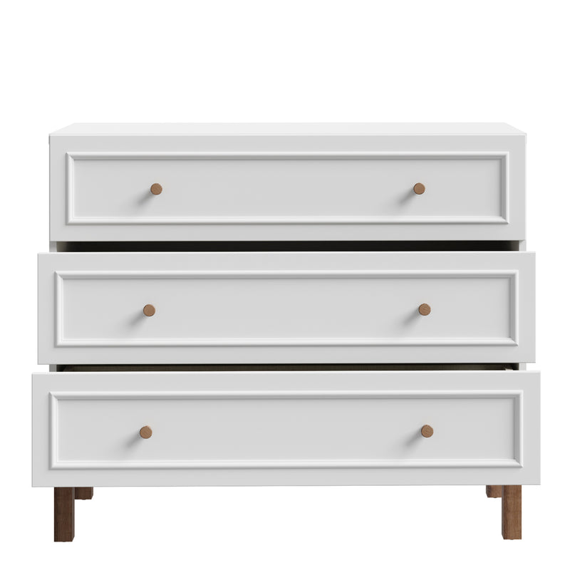 Wensley 3 Drawer Chest in Light Grey and Oak — alternative angle