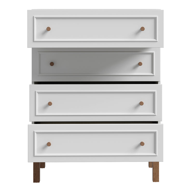 Wensley 4 Drawer Chest in Light Grey and Oak — alternative angle