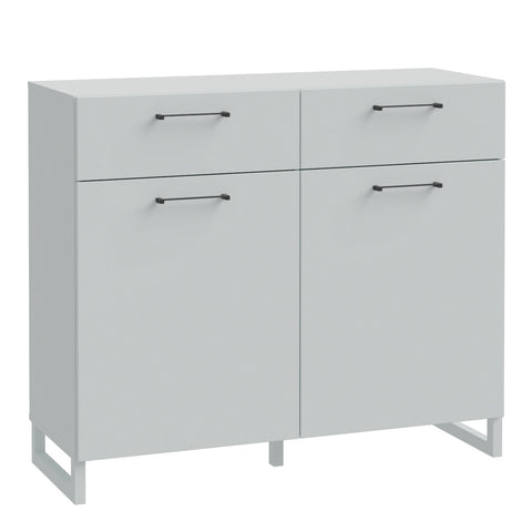 Sali 2 Door 2 Drawer Chest in Light Grey — front view