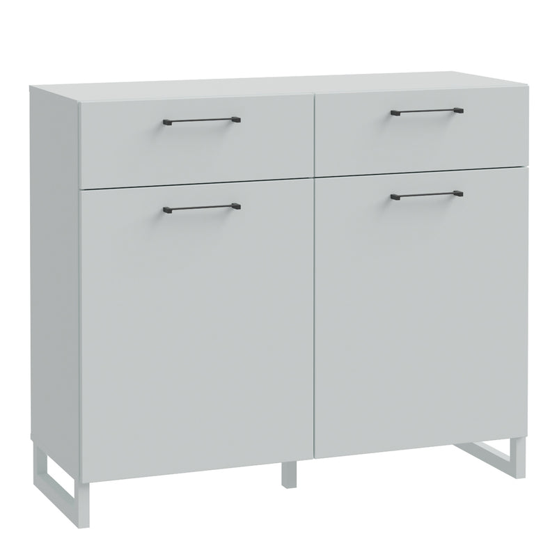 Sali 2 Door 2 Drawer Chest in Light Grey — front view