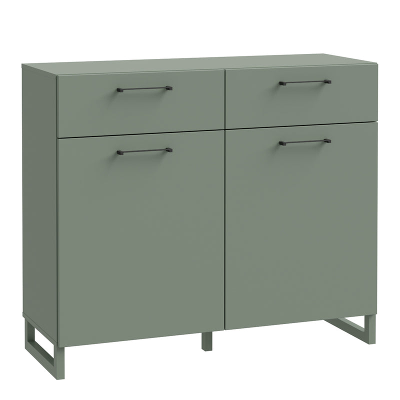 Sali 2 Door  2 Drawer Chest in Sage Green — front view
