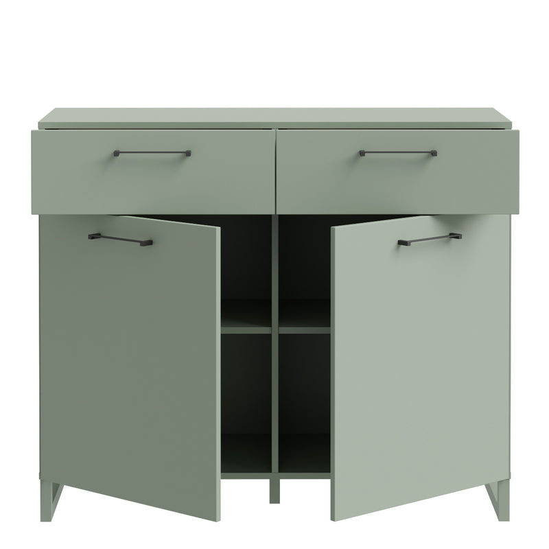 Sali 2 Door  2 Drawer Chest in Sage Green — alternative angle