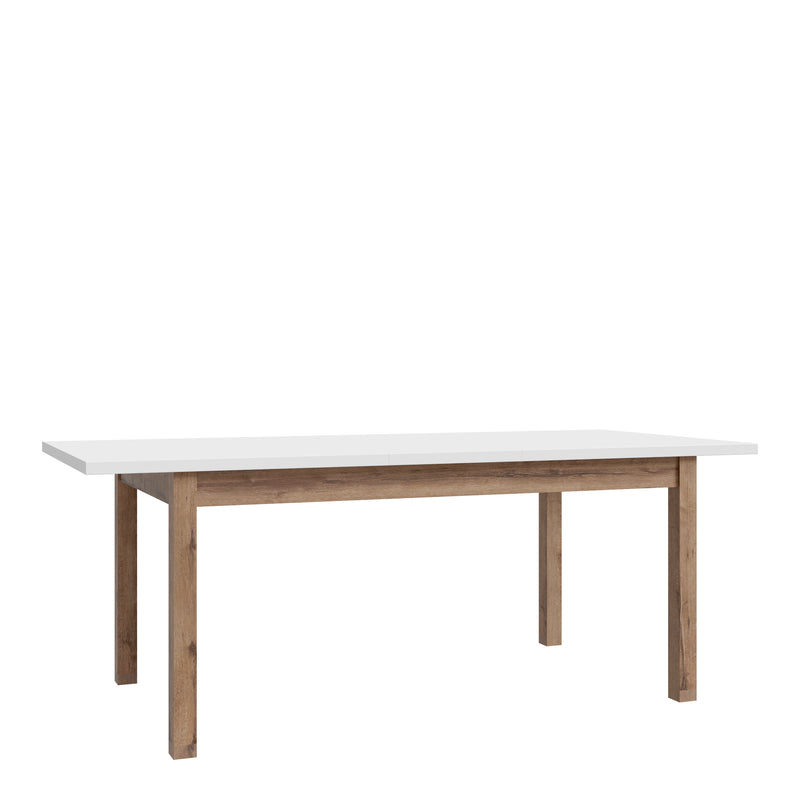 Wensley Dining Table in Light Grey and Oak 160.4x90cm — detail view