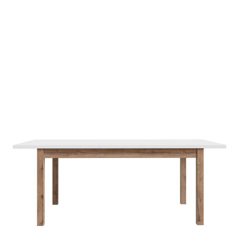 Wensley Dining Table in Light Grey and Oak 160.4x90cm — alternative angle
