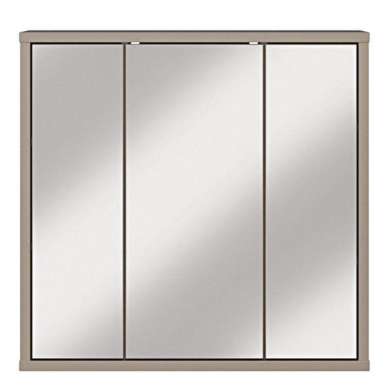 Alice Springs Hanging Mirror Cupboard - 3 Door Taupe Storage
