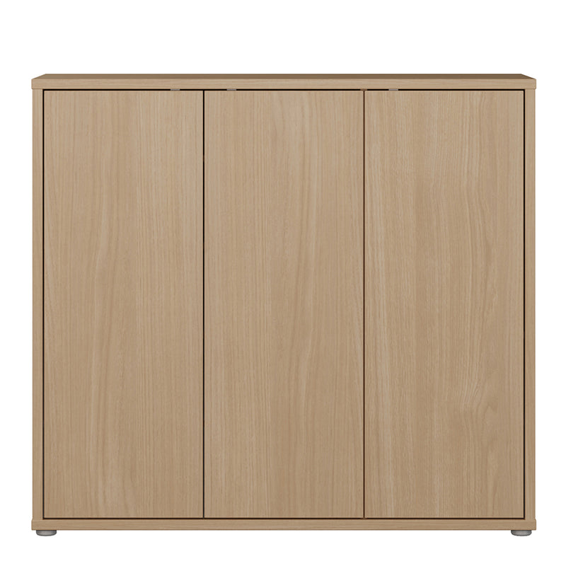 Alice Springs Shoe Cabinet - 3 Door Push-to-Open Elegancia Oak