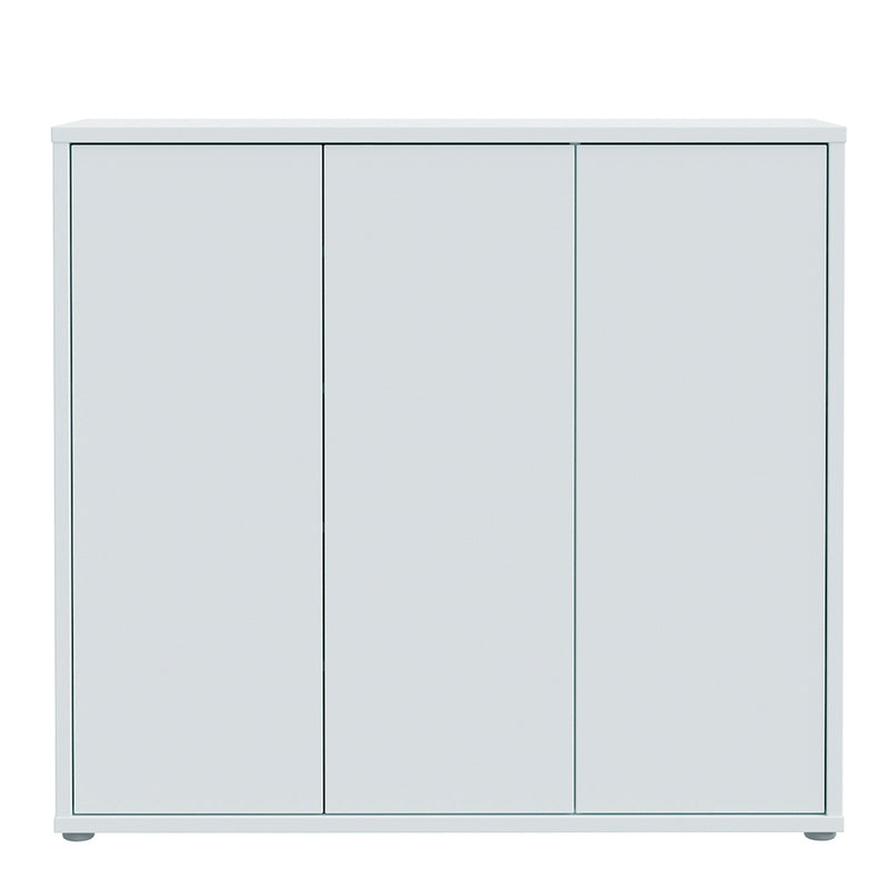 Alice Springs Light Grey Shoe Cabinet with 3 Door Push-to-Open