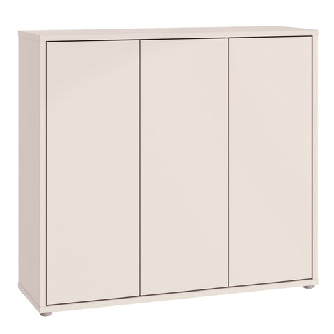 Alice Springs 3-Door Shoe Cabinet in Sand - Push-to-Open