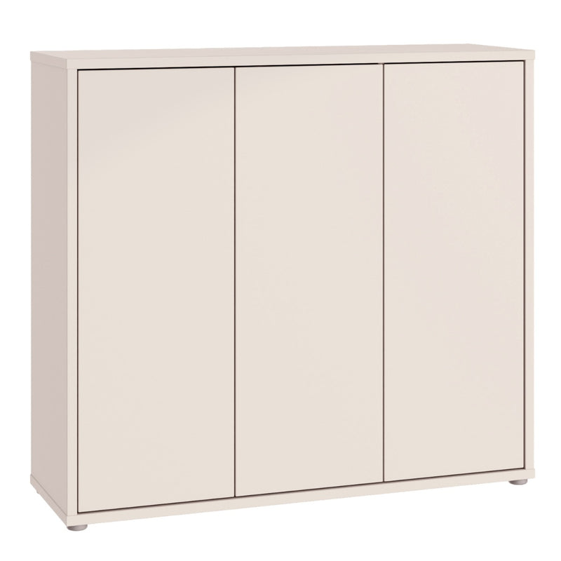 Alice Springs 3-Door Shoe Cabinet in Sand - Push-to-Open