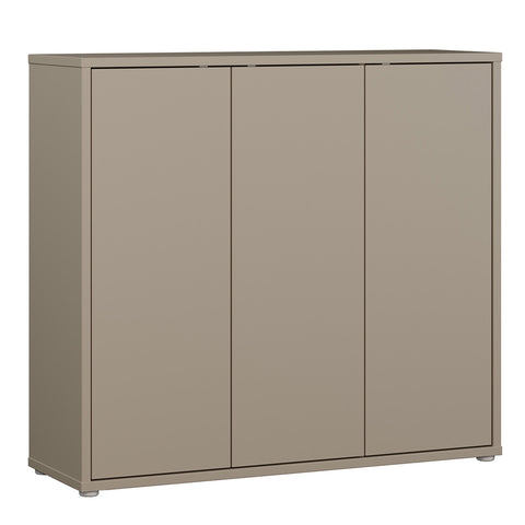 Alice Springs Shoe Cabinet with 3 Doors Push-to-Open Taupe