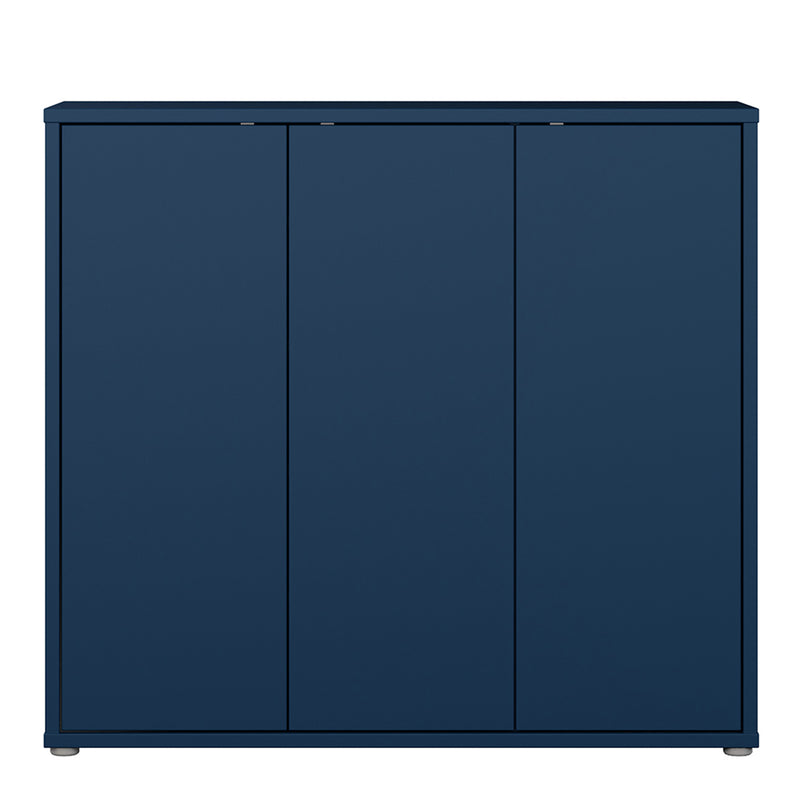 Alice Springs 3-Door Shoe Cabinet in Night Blue
