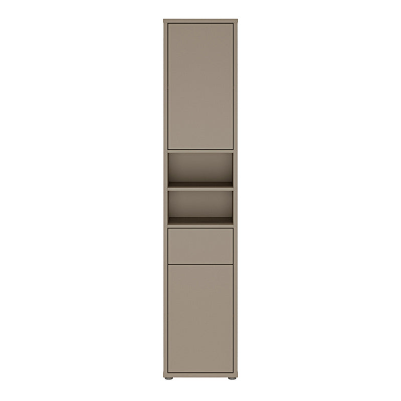 Alice Springs Tall Narrow Bathroom Storage Cabinet - Taupe