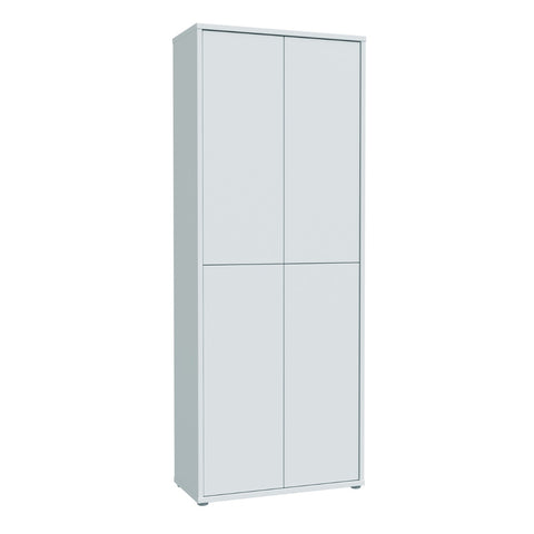 Alice Springs Tall Shoe Cabinet with 4 Doors in Light Grey
